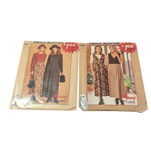 Vintage Easy McCalls Price Buster Sewing Patterns - Dresses Sizes 8--16 90's